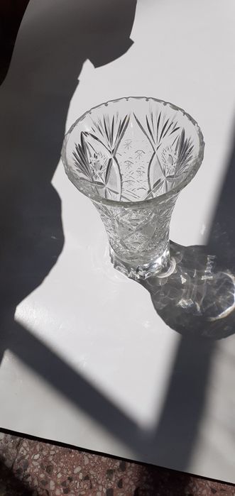 .вази кристални, масивни тежки, оловен кристал, внос от Чехия