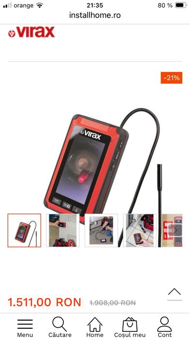 Camera Telemetru Termometru Micro Visioval