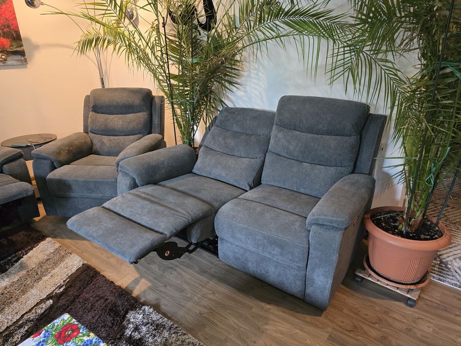 Canapea textila  set  reclinabile
