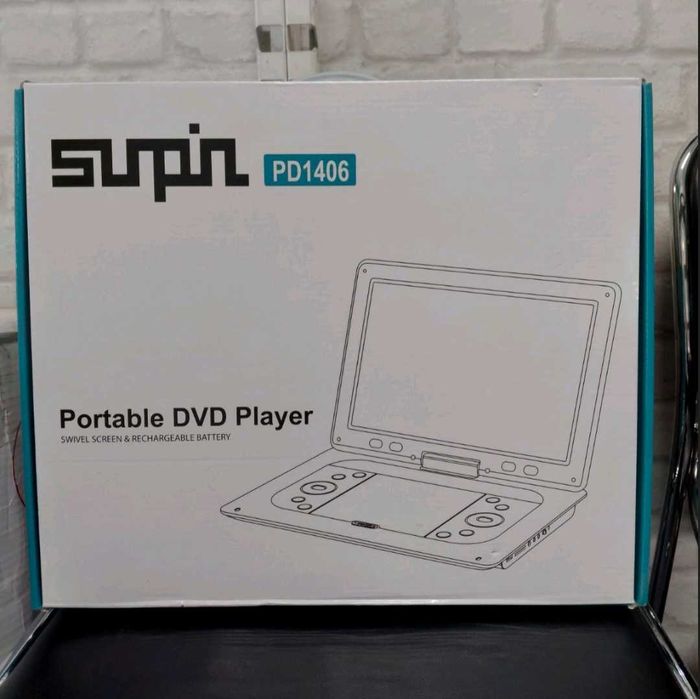 Преносим DVD плейър Sunpin PD1406 с голям въртящ се екран