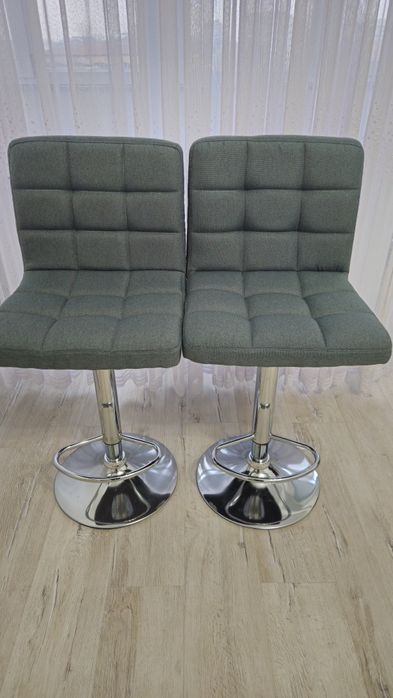 Scaune de bar cromate 3 bucati