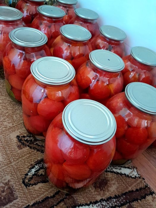 Помидоры консервированные. Дачные.