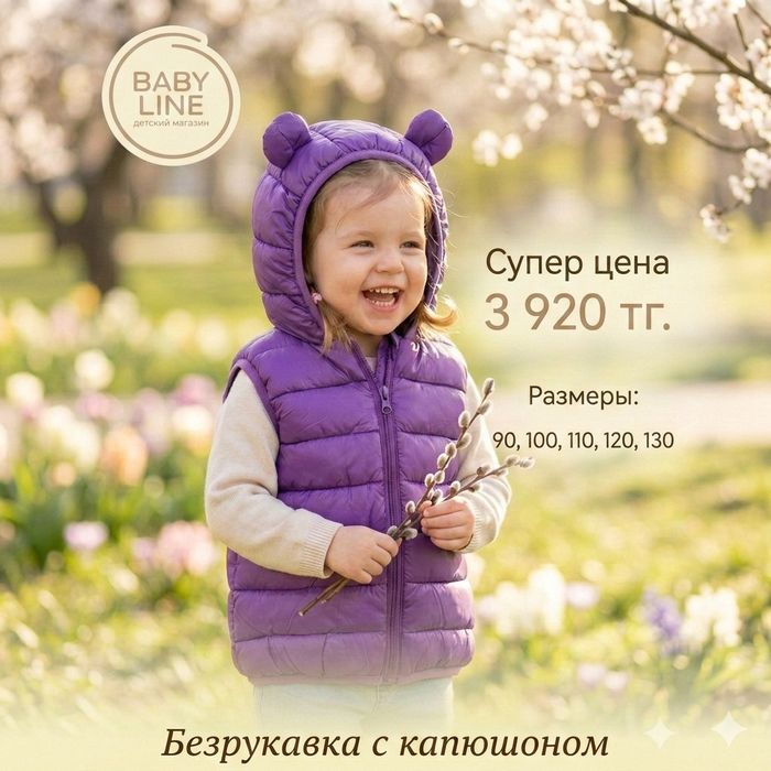 Безрукавки детские