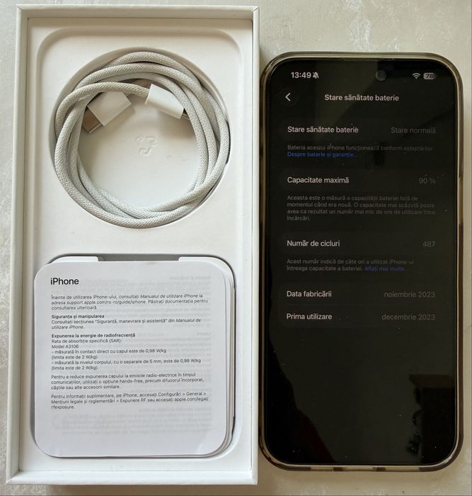 iPhone 15 Pro Max, Natural Titanium, 256 GB