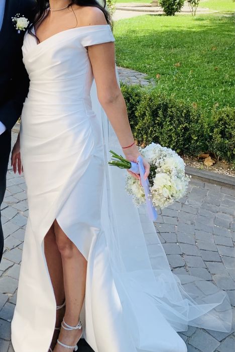 Rochie mireasa tafta mikado
