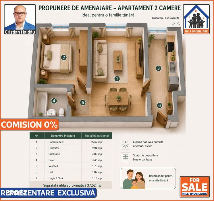 Apartament 2 camere | Mobilat - Utilat | S4 - Berceni | Comision 0!