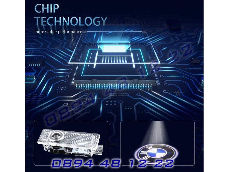 LED ЛЕД Светещо Лого Проектор Врата Автомобил Кола Проектори BMW БМВ