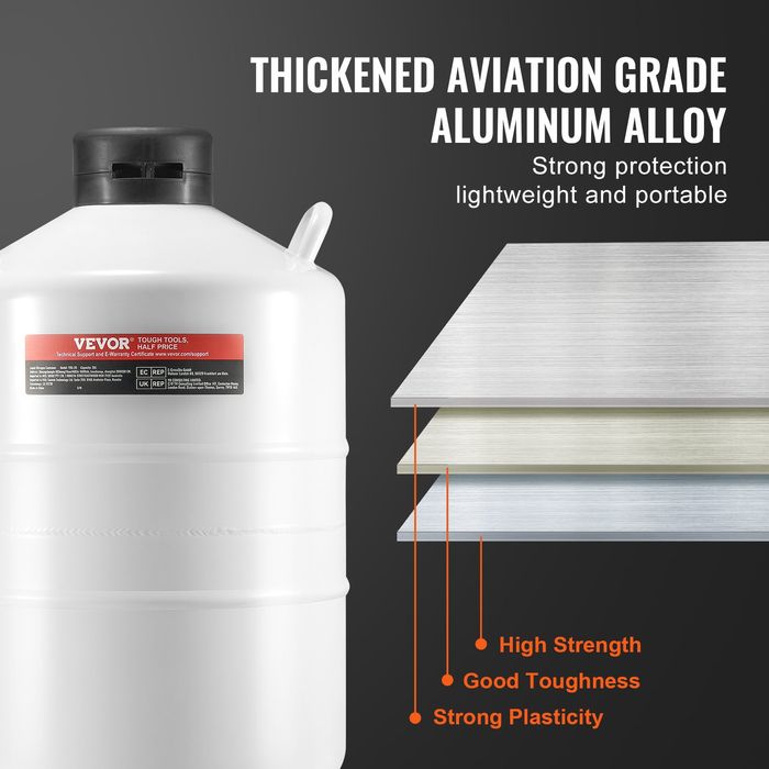 Rezervor Azot Lichid 20L Cu 6 Canistre Dewar