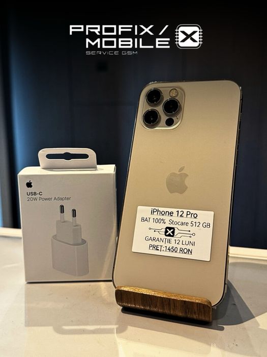 iPhone 12 Pro Gold 512 GB Impecabil/Garantie Factura/ Rate/ Avans 0