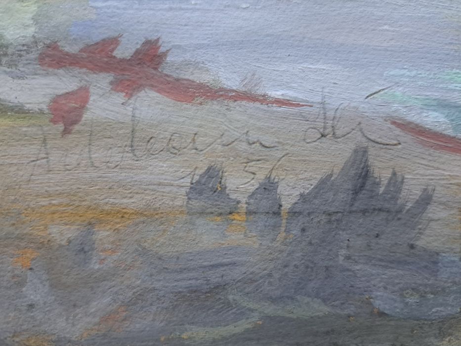 Pictură,tempera,"Lac Băneasa",İlie Ardeleanu(n.1926 -d.1997)