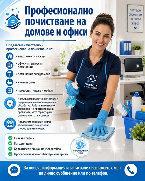 Почистване от високопрофессионален спецалист изгодно.