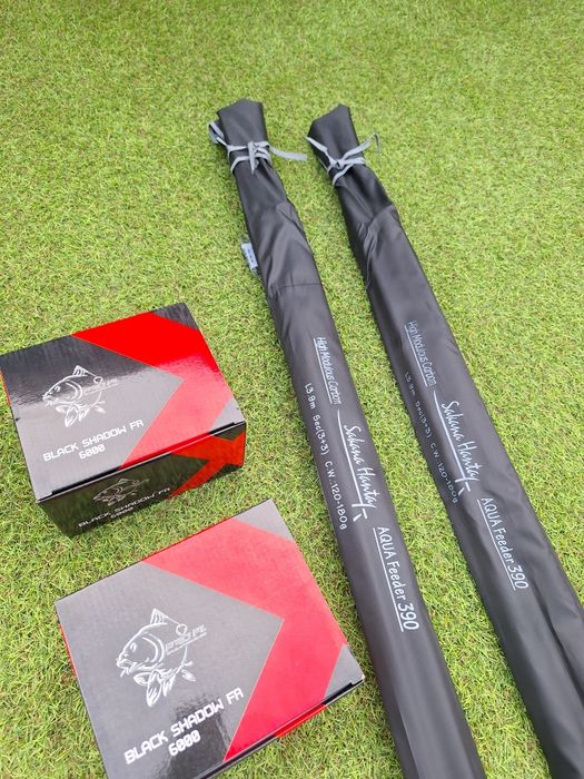 Set 2 Feedere FL Aqua Feeder 3.90 Actiune 120-180 + 2 Mulinete FR6000