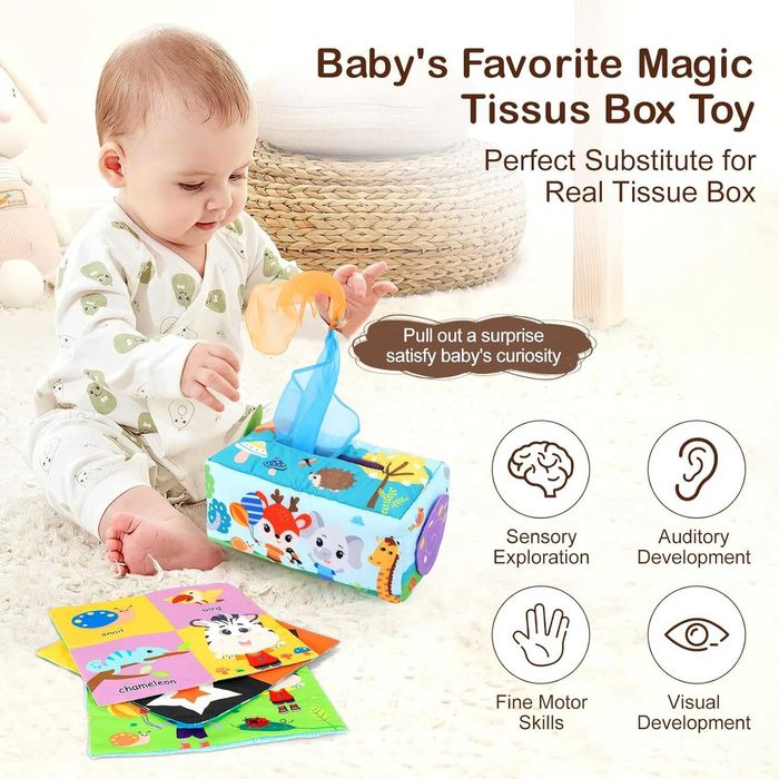 TYRY.HU Сензорни играчки за бебета, картички за важни етапи, 5 в 1