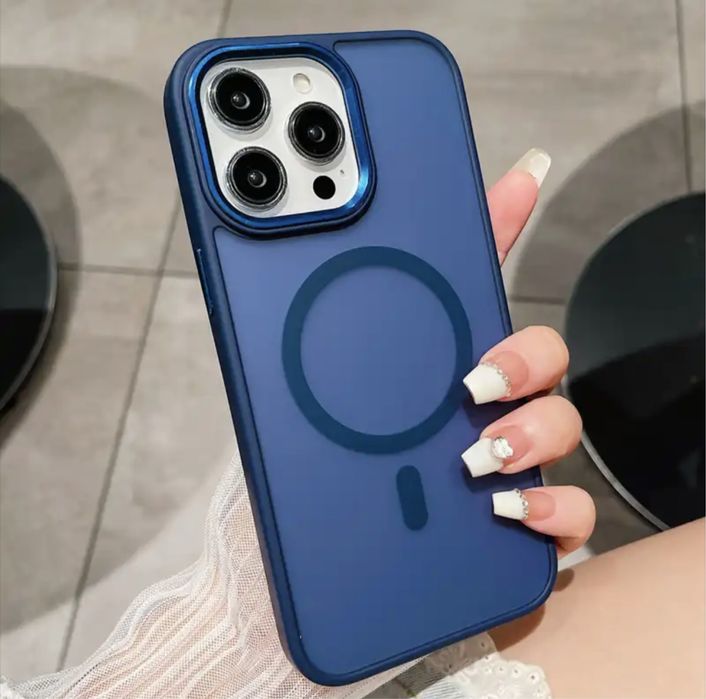 Iphone 14/15/16/PRO/MAX/PLUS Husa Magsafe Border TPU Spate PC Matte