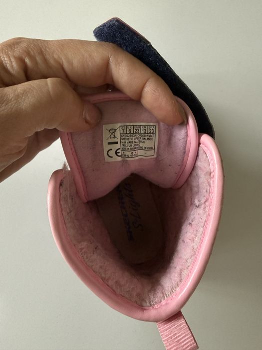 Skechers, Боти Illumi Brights с велкро, Тъмносин / Бял / Розов, 23