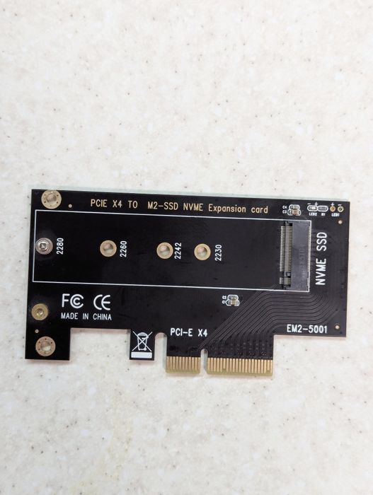 Адаптер M2 NVMe SSD към PCI Express 3.0 4x