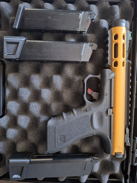 Airsoft пистолет we galaxy gold +3палнителя + green gas +bb6500 + speadlolder