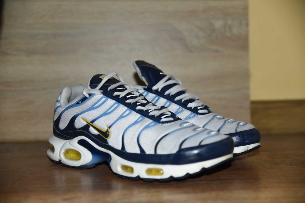 Nike Air Max Plus White Navy Gold, оригинални, номер 43
