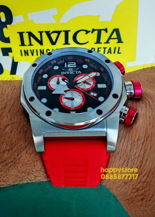 INVICTA Sea Hunter Red 54 mm, Инвикта нов ръчен часовник