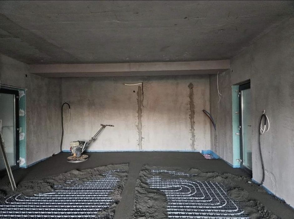 Șapă mecanizată, elicopterizata, egalizare, panta