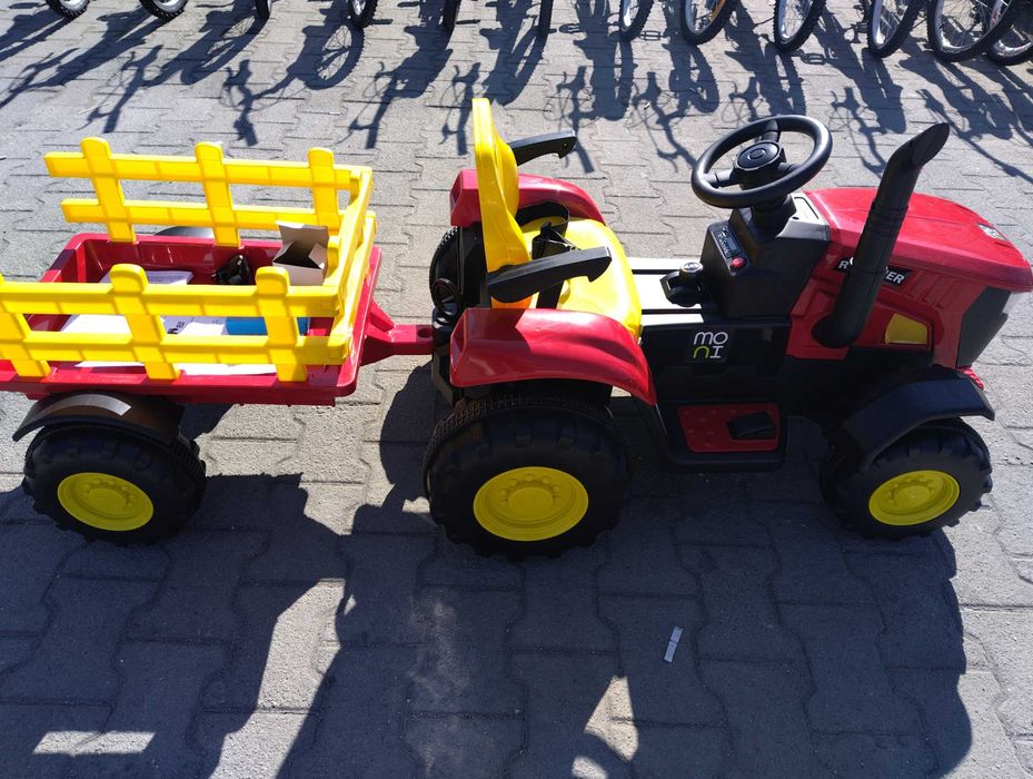 TEXAS акумулаторен трактор с ремарке RANCHER червен