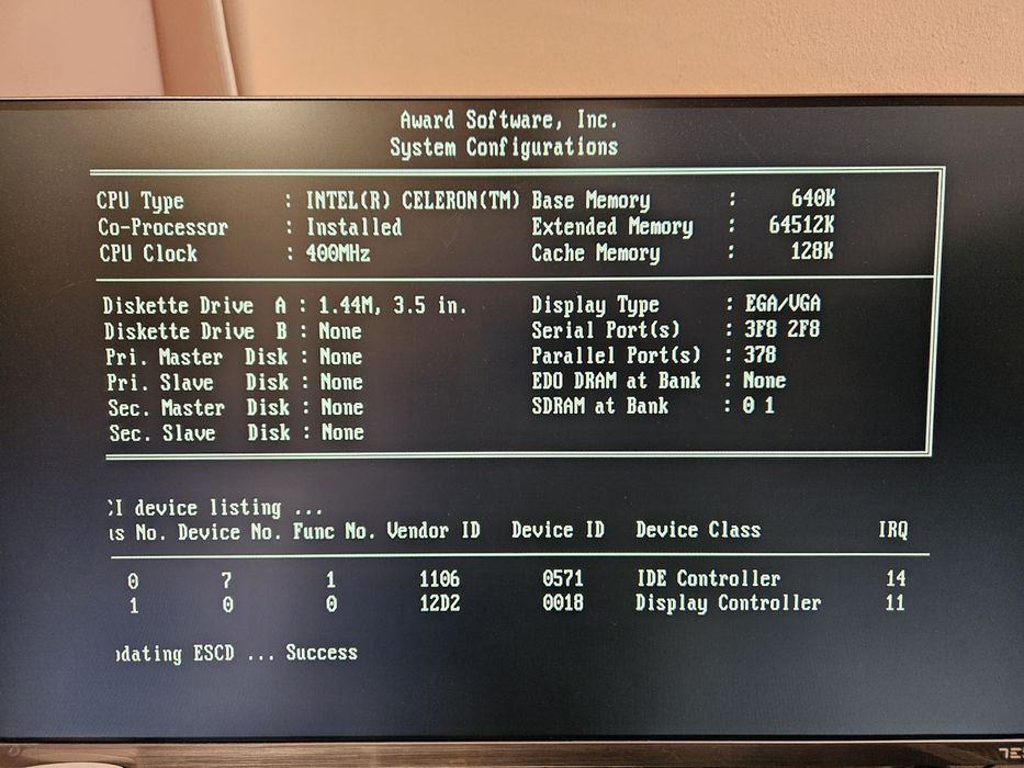 Kit retro AT Intel Celeron 400Mhz