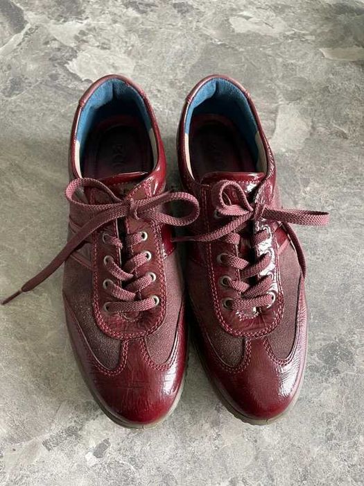 Sneakers Ecco din piele naturală burgundy | 39