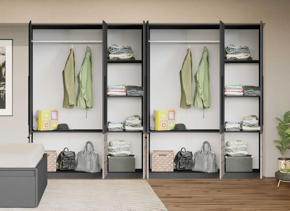 Dulap 3m Noce Gri - Transport Gratuit in 4-10 zile