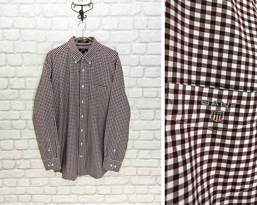 GANT Карирана мъжка риза с дълъг ръкав размер XL