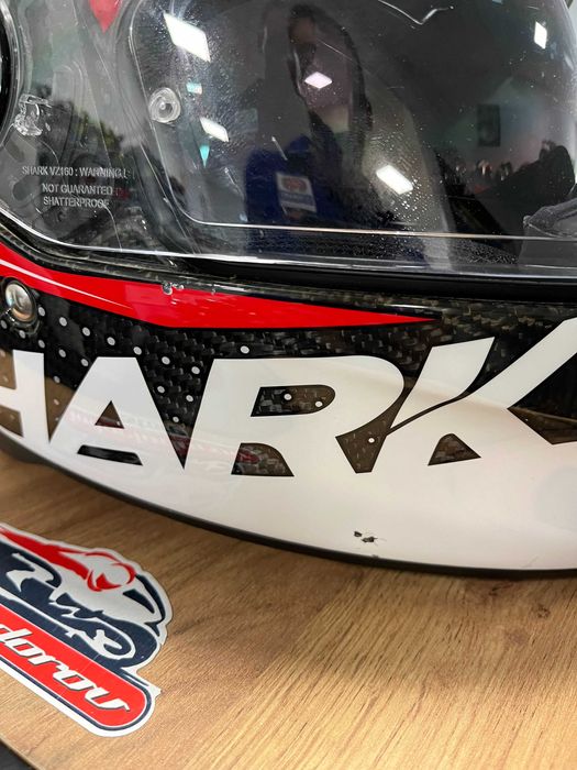 Мото каска SHARK SPARTAN CARBON RAVE ,вградени очила,S 55-56см