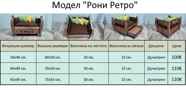 Легло за куче, коте - модел Рони ретро