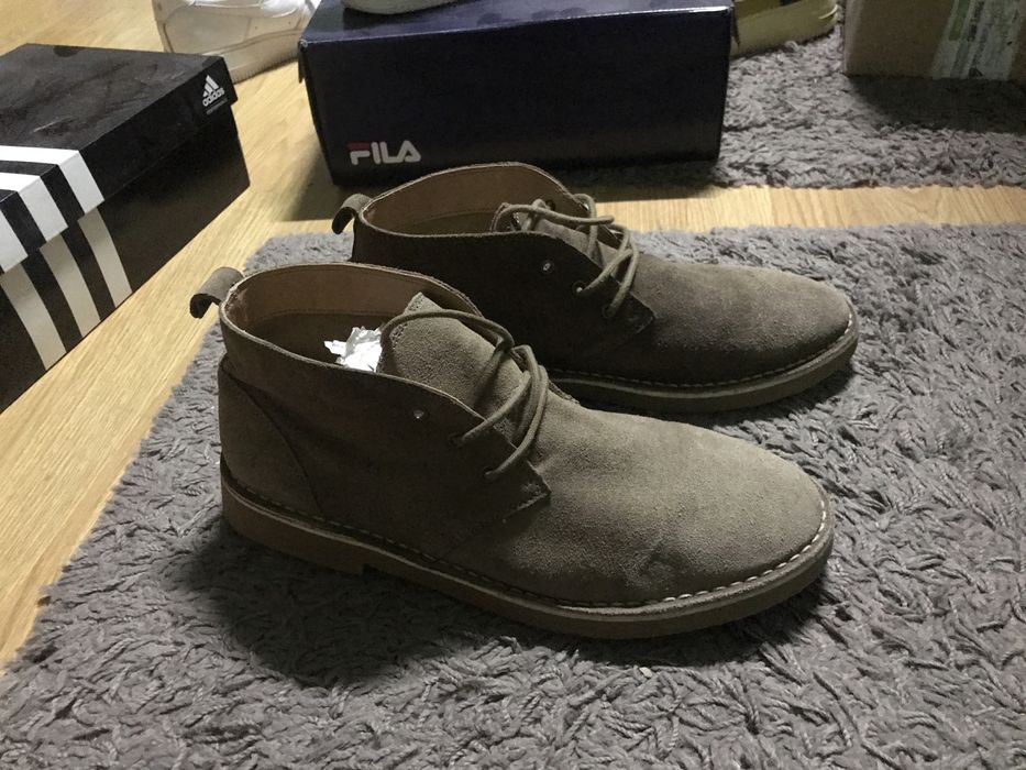 Pantofi toamna-iarna Pull&Bear, piele intoarsa