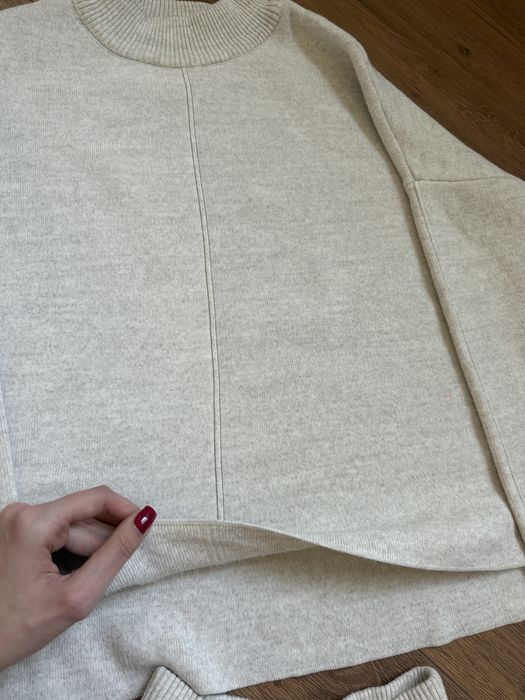 Бежов плетен комплект