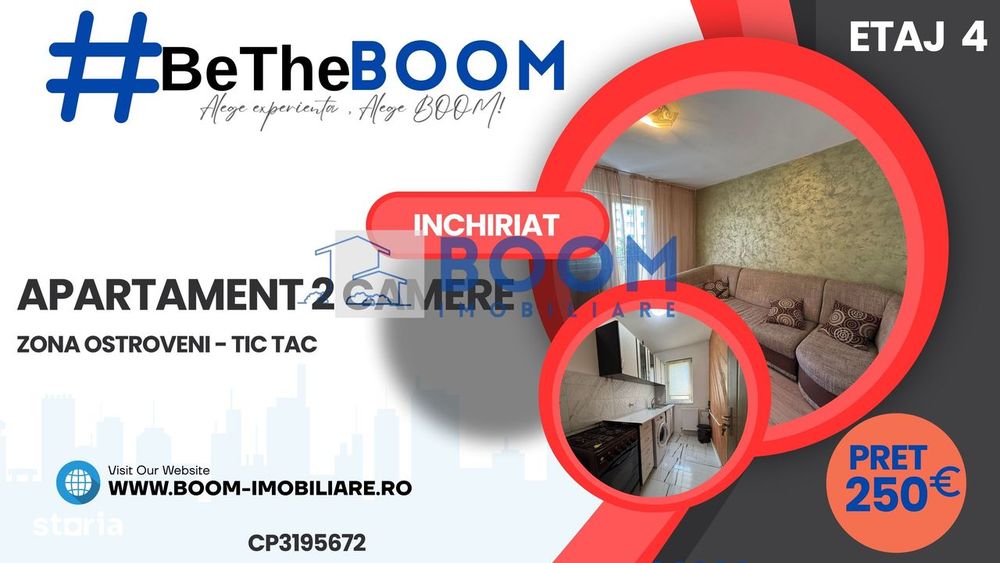 Apartament de inchiriat | Zona Tic Tac | Complet mobilat |