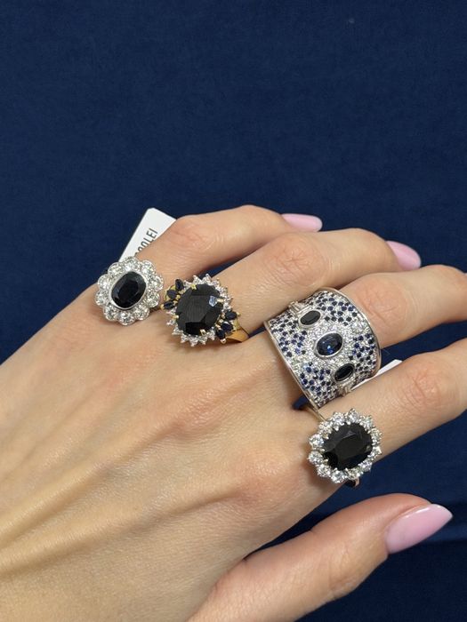 Inel aur 18k safire 5.40 ct si diamante