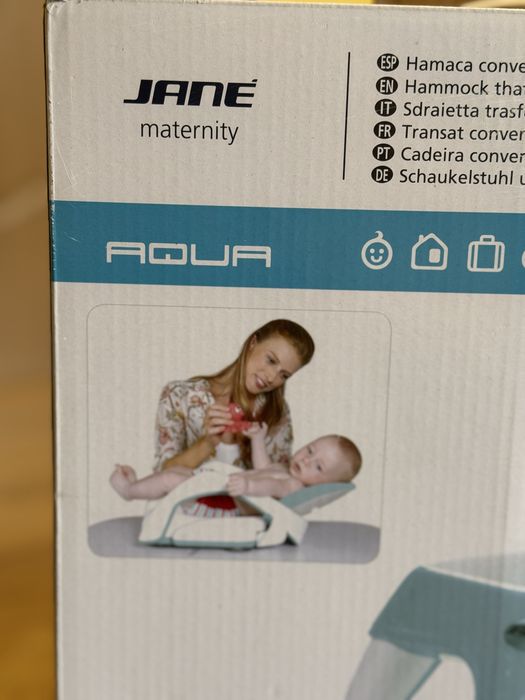 Scaun si suport baita bebelusi, 2 in 1, Jane Aqua