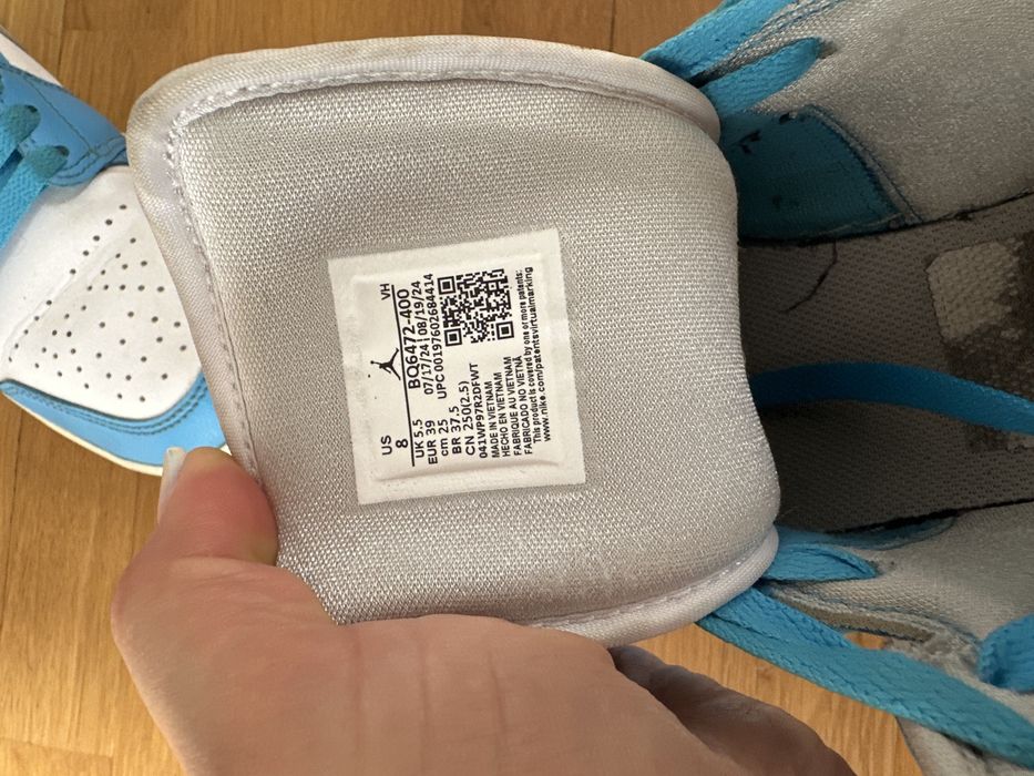 AIR JORDAN Mid, Dk Powder Blue/ Neutral Grey-White-Sail