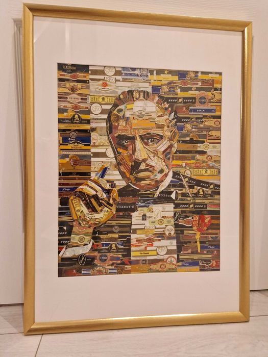 Картина колаж от бандероли на пури Кръстникът The Godfather Корлеоне