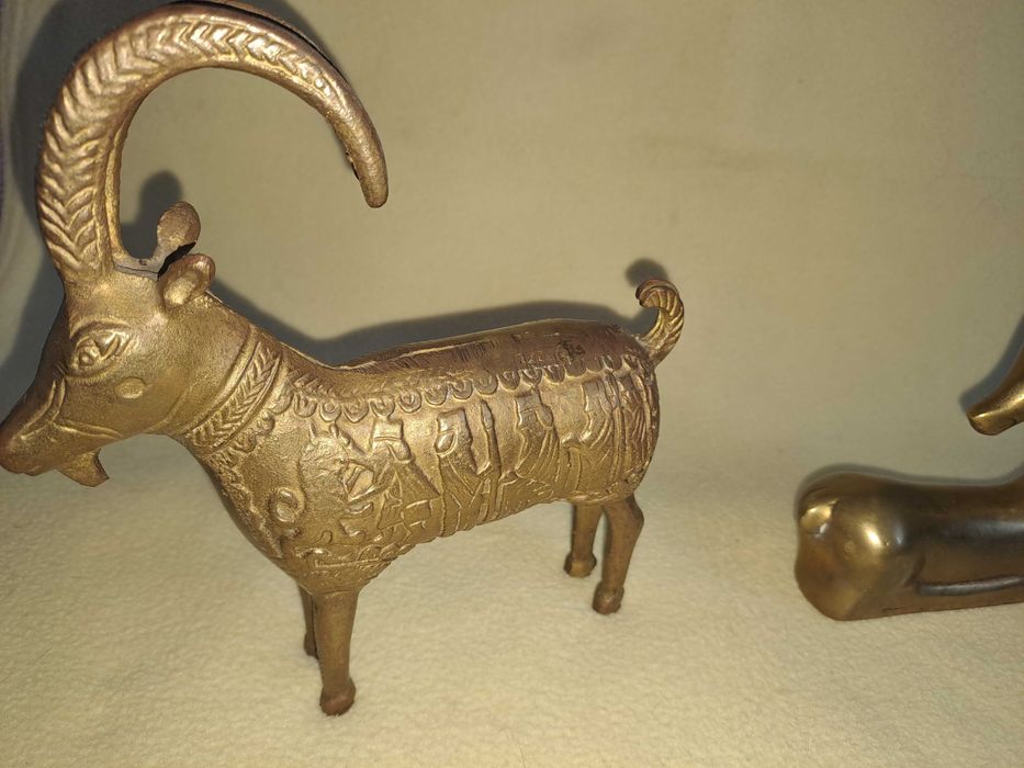 statueta figurina cerb tap bronz