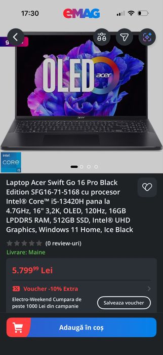 Laptop Acer Swift go 14