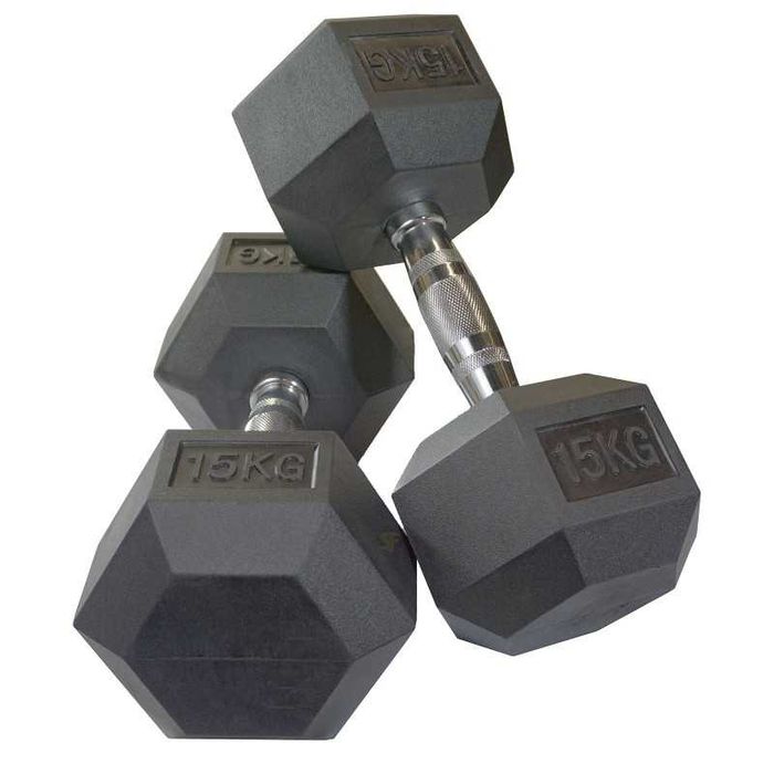 Дъмбели Хекс Pro , Фиксирани Гири HEX 2 × 15 кг, Dumbbells