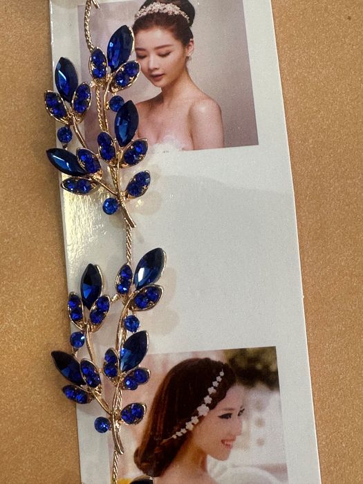 Кристални камъни за коса в турско синьо