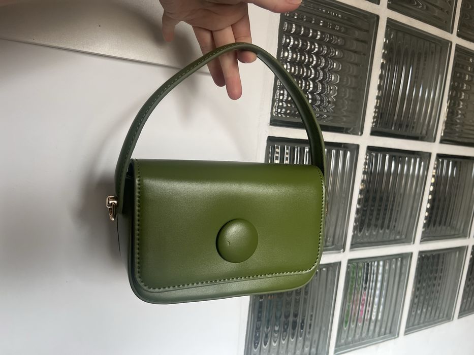 Geantă Meli Melo verde gentuta crossbody mână umăr