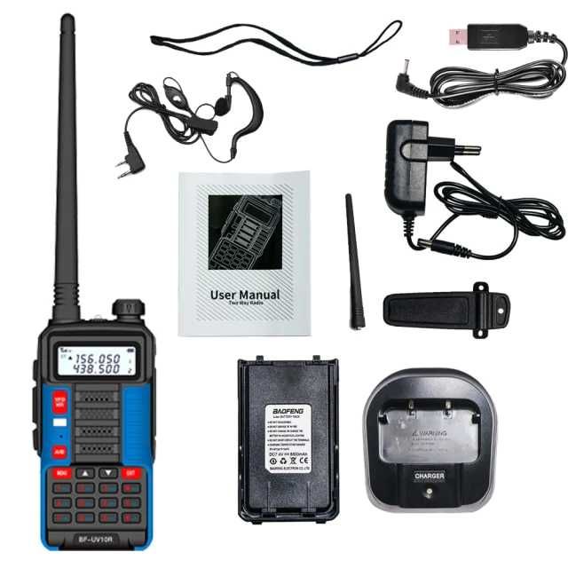 Нови Baofeng 10R PLUS 20W 10000Mah Двубандоа радиостанция до 36 км 12м гаранци