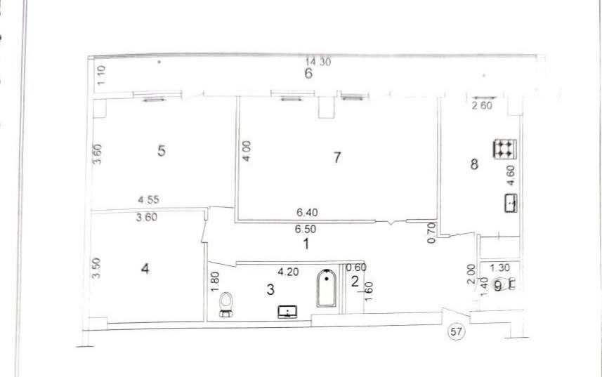 Дархан, 3-х комнатная квартира, Алайский, Ц-2, Московские высотки