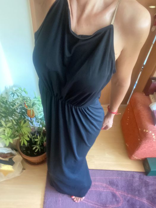 Mango Коктейлна рокля с гол гръб