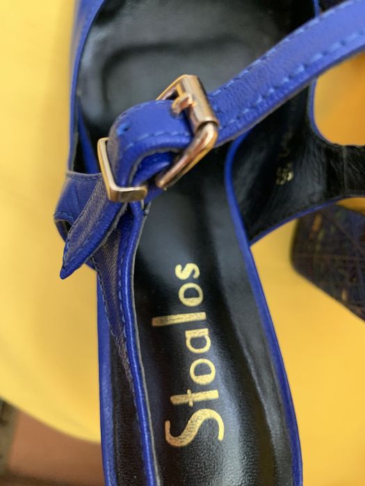 Босоножки синие удобные