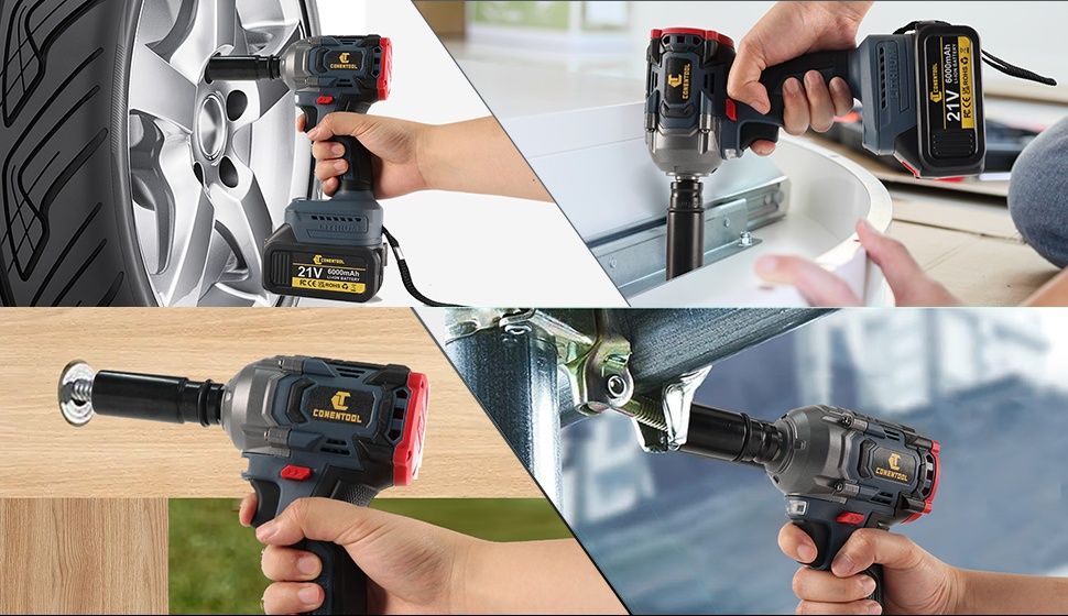 CONENTOOL 21V Безжичен ударен гайковерт. винтоверт/бормашина, 620N