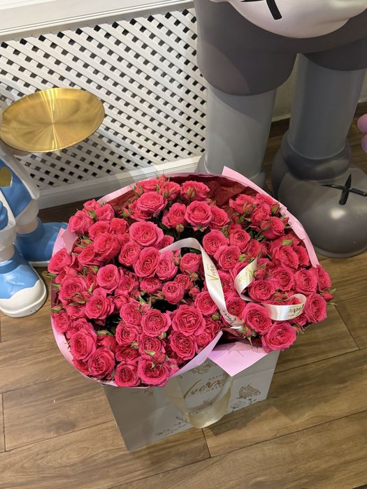 Красивый букет с коробочкой