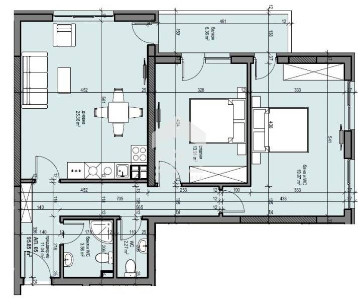 Продава се Тристаен апартамент в София, Люлин 9 - 110 кв.м за 849 €/кв.м - Снимка #4